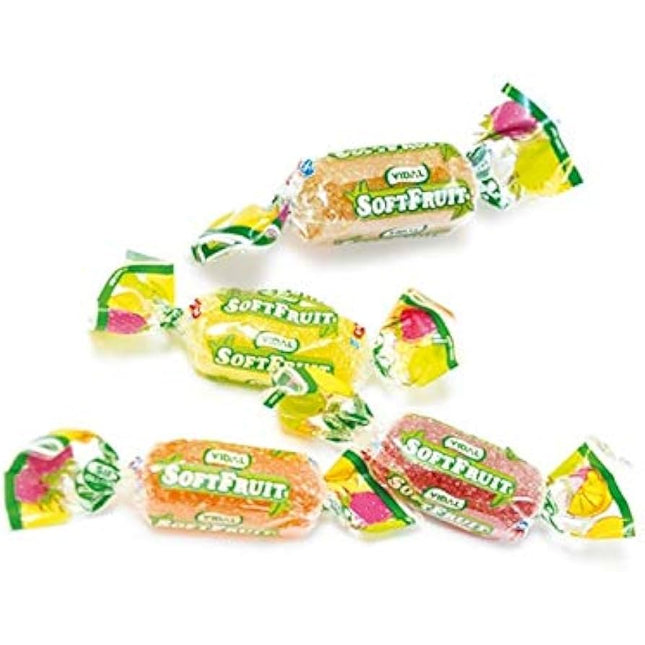 Vidal Assorted Soft Fruit Jelly Candy Wrapped 2.2 lb Bag