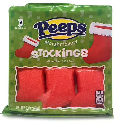 Peeps Marshmallow Xmas Stocking 6pk 12ct