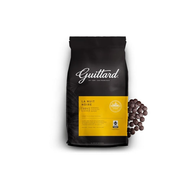 Guittard 55% La Nuit Noire Semisweet Choc Wafers 25lb (Special Order)
