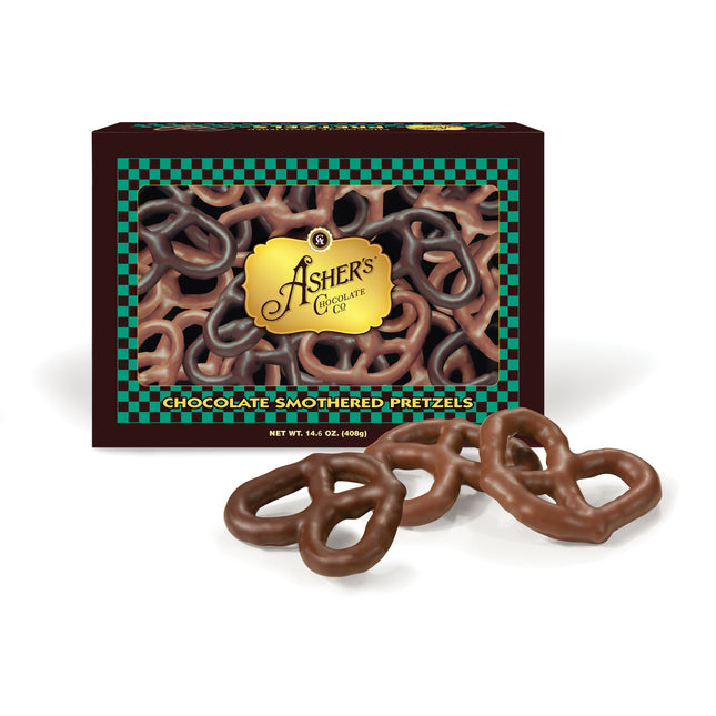 Asher Assorted Milk and Dark Chocolate Pretzels 14.6oz 12ct Special Order