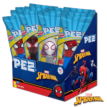 Pez Spiderman Asst 12ct - Royal Wholesale