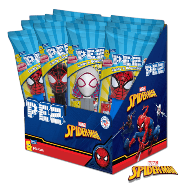 Pez Spiderman Asst 12ct - Royal Wholesale