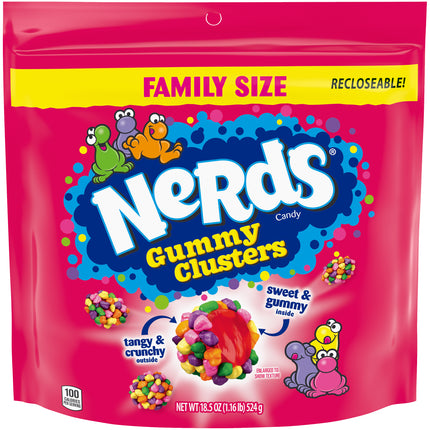 Nerds Rainbow Gummy Clusters 18.5oz Bag 5ct