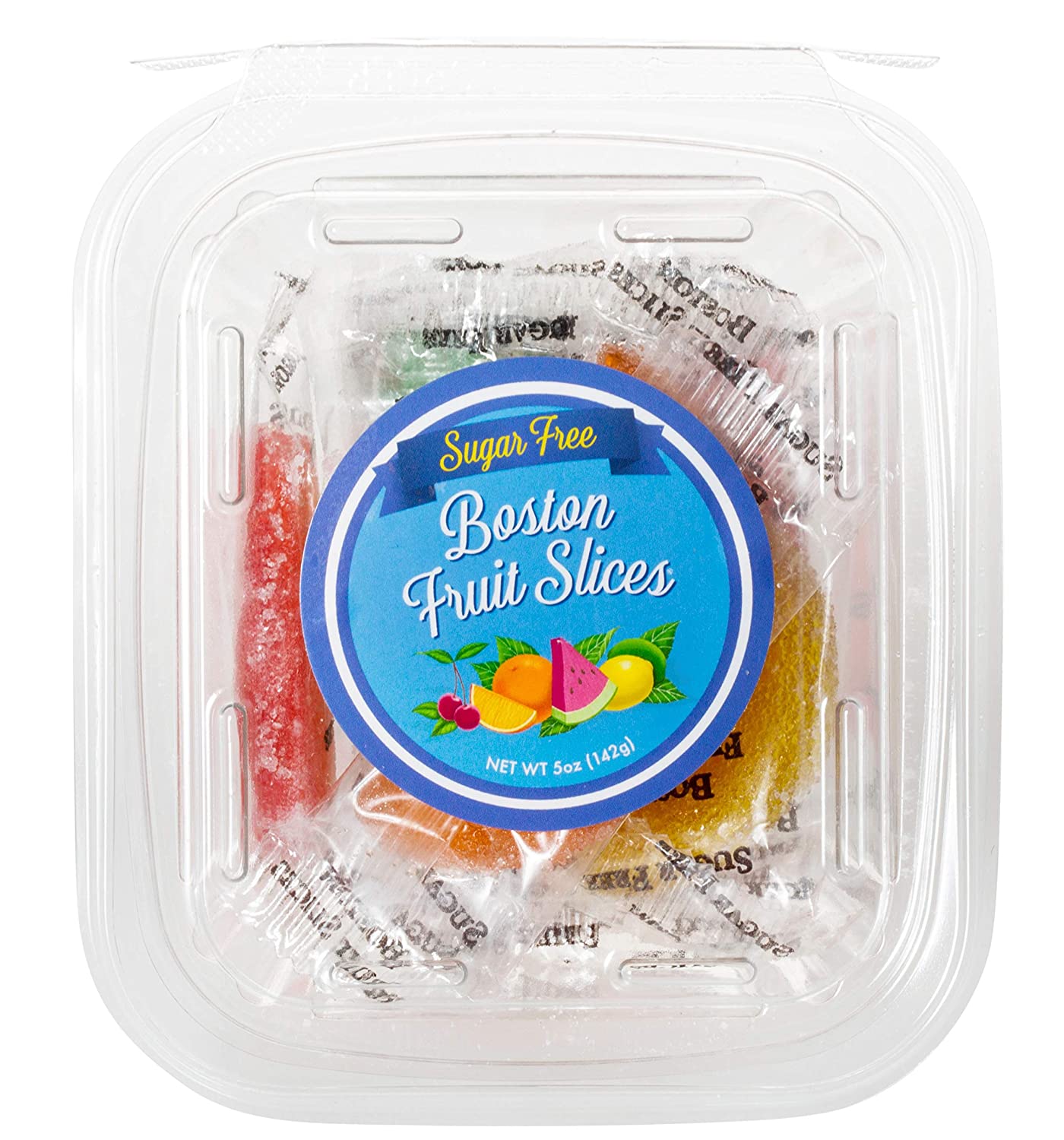 Boston Sugar Free Fruit Slices 5oz tub 16ct