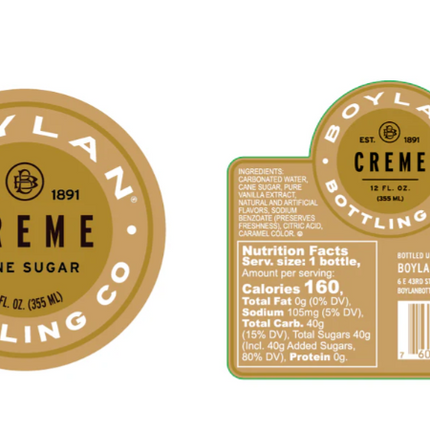 Boylan Creme Soda 12oz 24ct