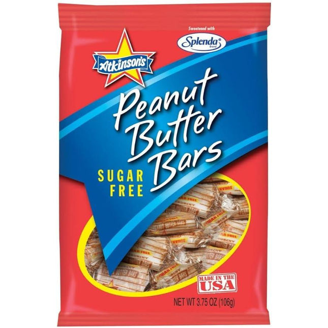 Atkinson Peg Bag Peanut Butter Bars Sugar Free 3.75oz 12ct