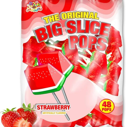Alberts Big Slice Pop Strawberry 48ct