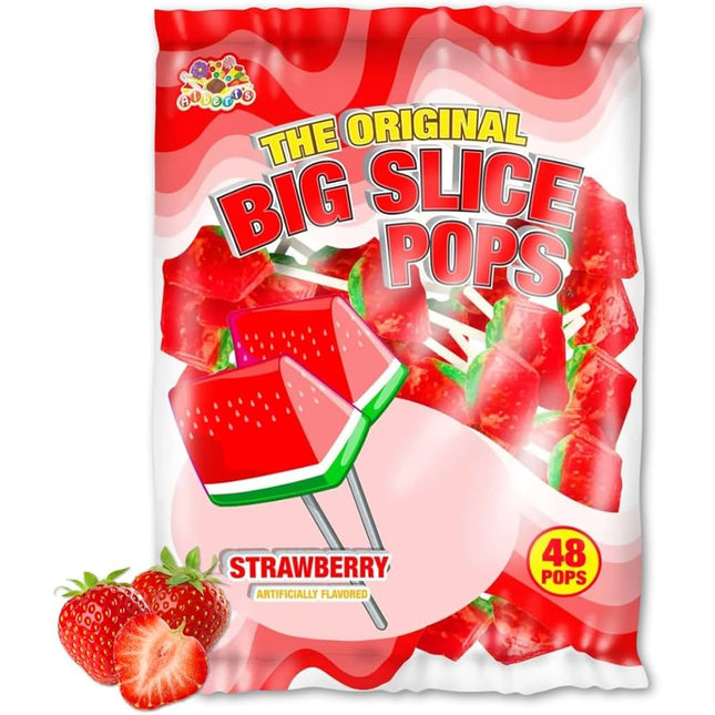 Alberts Big Slice Pop Strawberry 48ct