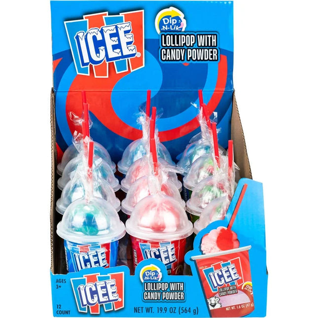 Koko's Icee Dip-n-lik Lollipop with Candy Powder 1.66oz 12ct