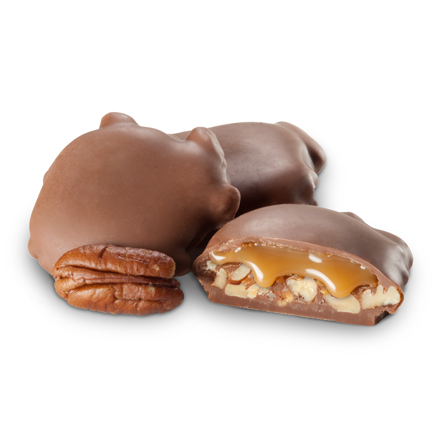 Albanese Milk Chocolate Pecan Caramel Patties 10lb Case