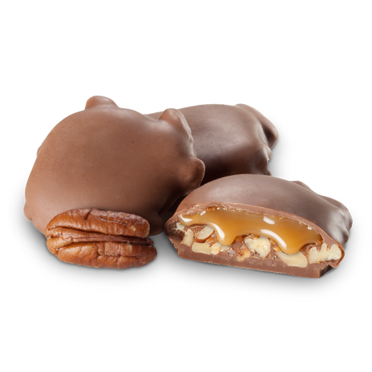 Albanese Milk Chocolate Pecan Caramel Patties 10lb Case