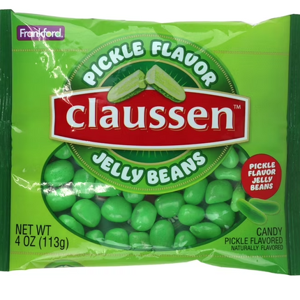 Frankford Claussen Pickle Jelly Beans 4oz 24ct case Special Order