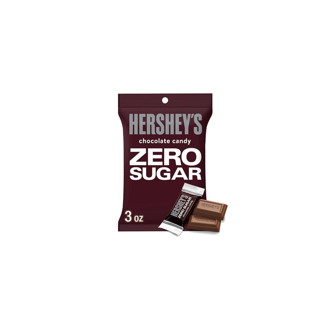 HERSHEY'S ZERO SUGAR Milk Chocolate Peg Bag 3oz 12ct