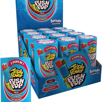 The Bazooka Company- Push Pops Triple Power 16ct