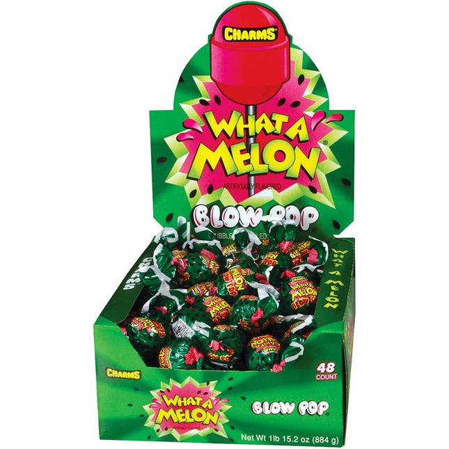 Charms Blow Pops What A Melon Watermelon Flavor 48ct
