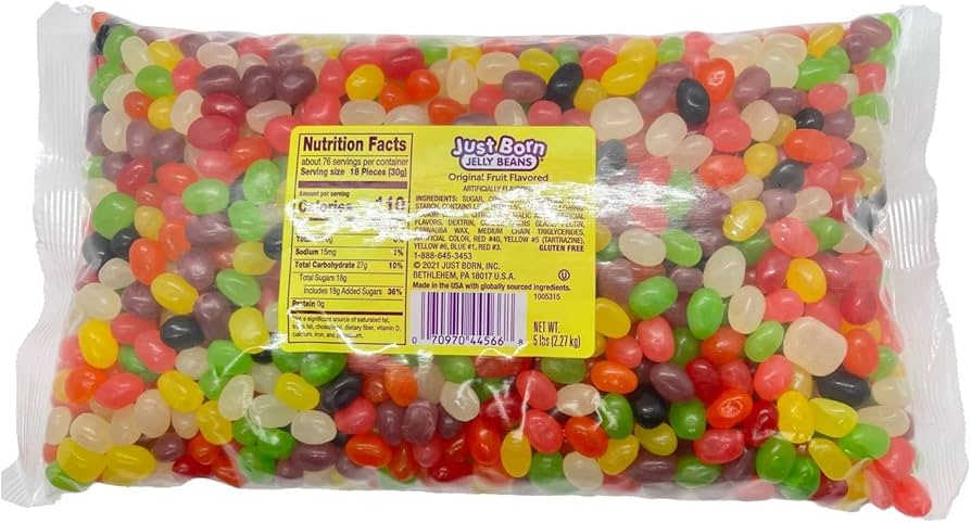 Just Born Jelly Beans Pectin Fruit 30lb
