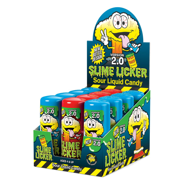Toxic Waste Mega Slime Lickers 2.0 Sour Rolling Liquid Candy 12ct