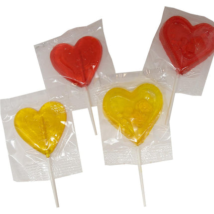 E&A Small Clear Toy Heart Pops 24ct *Fragile Item* Extremely Fragile