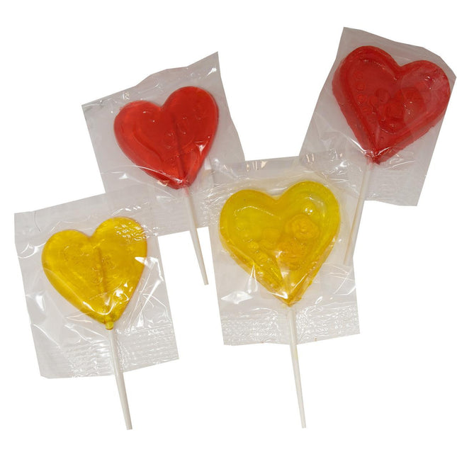 E&A Small Clear Toy Heart Pops 24ct *Fragile Item* Extremely Fragile
