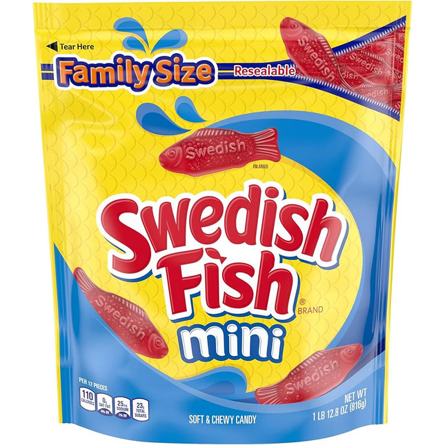 Mini Red Swedish Fish 1.8lb Resealable Bag