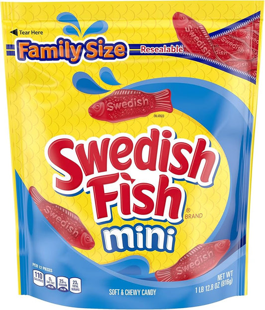 Mini Red Swedish Fish 1.8lb Resealable Bag