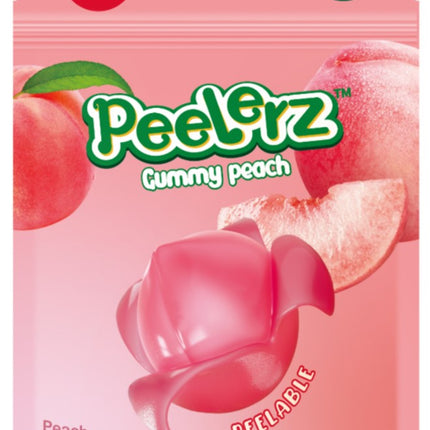 Amos Peach Gummy Peelerz 6oz 12ct Case