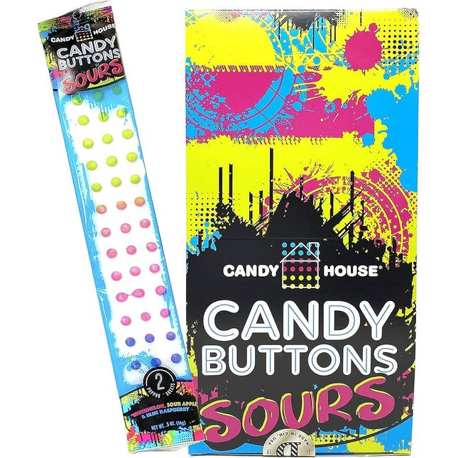 Doscher's Candy House Sour Candy Buttons .05oz Wrapped 24ct