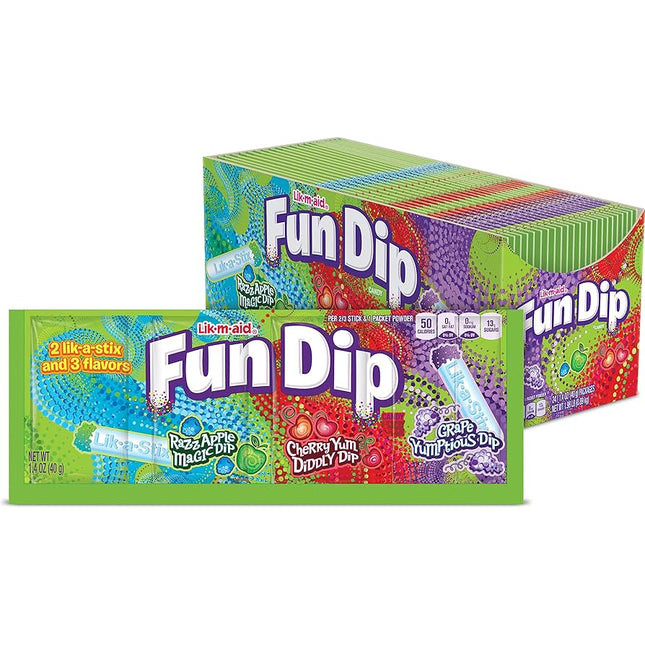 Wonka Lik-M-Aid Fun Dip Large 24ct