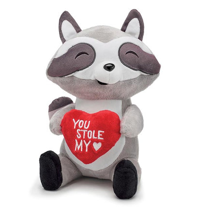 Plush Valentine Raccoon “You Stole My Heart” 1pc