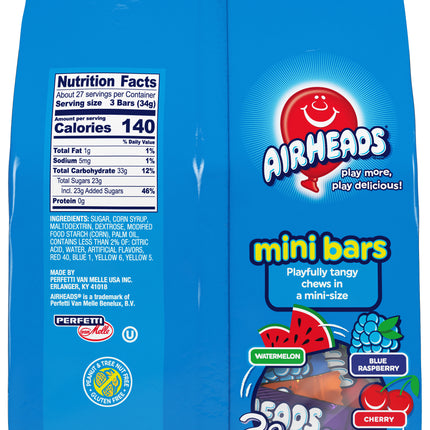 Airheads Assorted Mini Bars 4/80ct