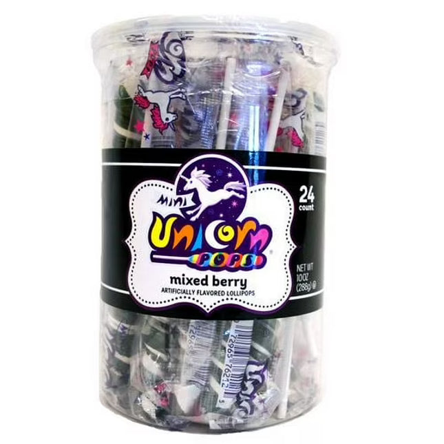 Adams & Brooks Black Mini Unicorn Pop jar 24ct