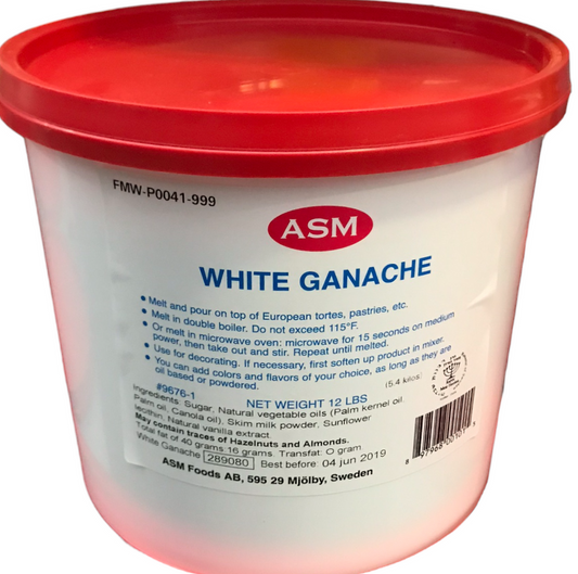 Barry Callebaut ASM White Ganache 12lb Pail Special Order Item
