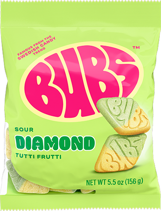 Bubs Sour Diamond Tutti Frutti 5.5oz 8ct