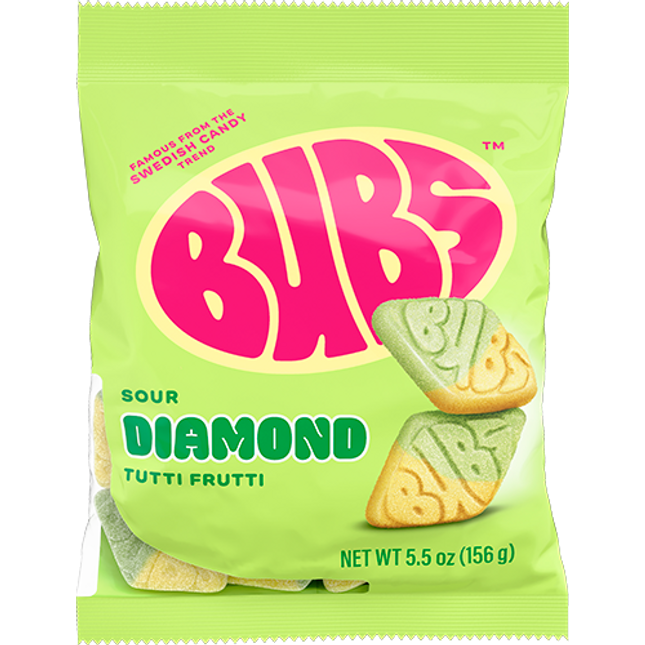 Bubs Sour Diamond Tutti Frutti 5.5oz 8ct