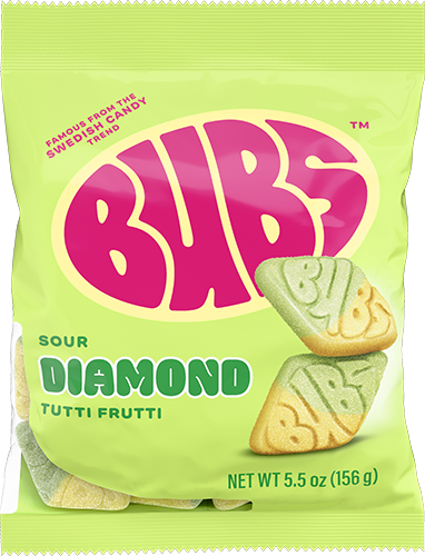 Bubs Sour Diamond Tutti Frutti 5.5oz 8ct