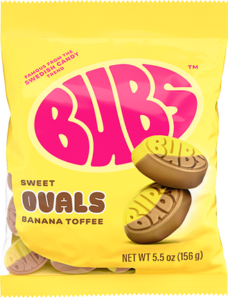 Bubs Sweet Ovals Banana Toffee Ovals 5.5oz 8ct