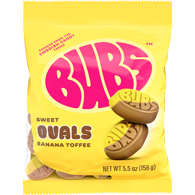 Bubs Sweet Ovals Banana Toffee Ovals 5.5oz 8ct