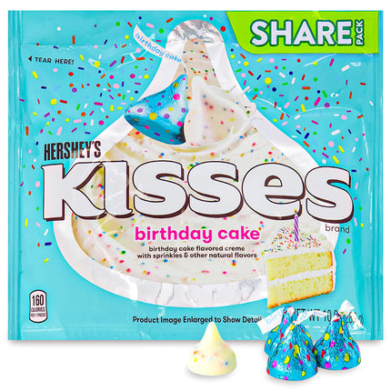 Hershey's White Birthday Cake Kisses Share Pack Stand Up Bag 10oz 8ct