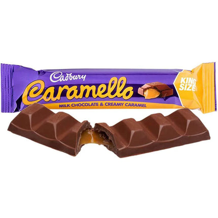 CADBURY CARAMELLO Milk Chocolate & Creamy Caramel Standard Bar 1.6 oz 18 ct.