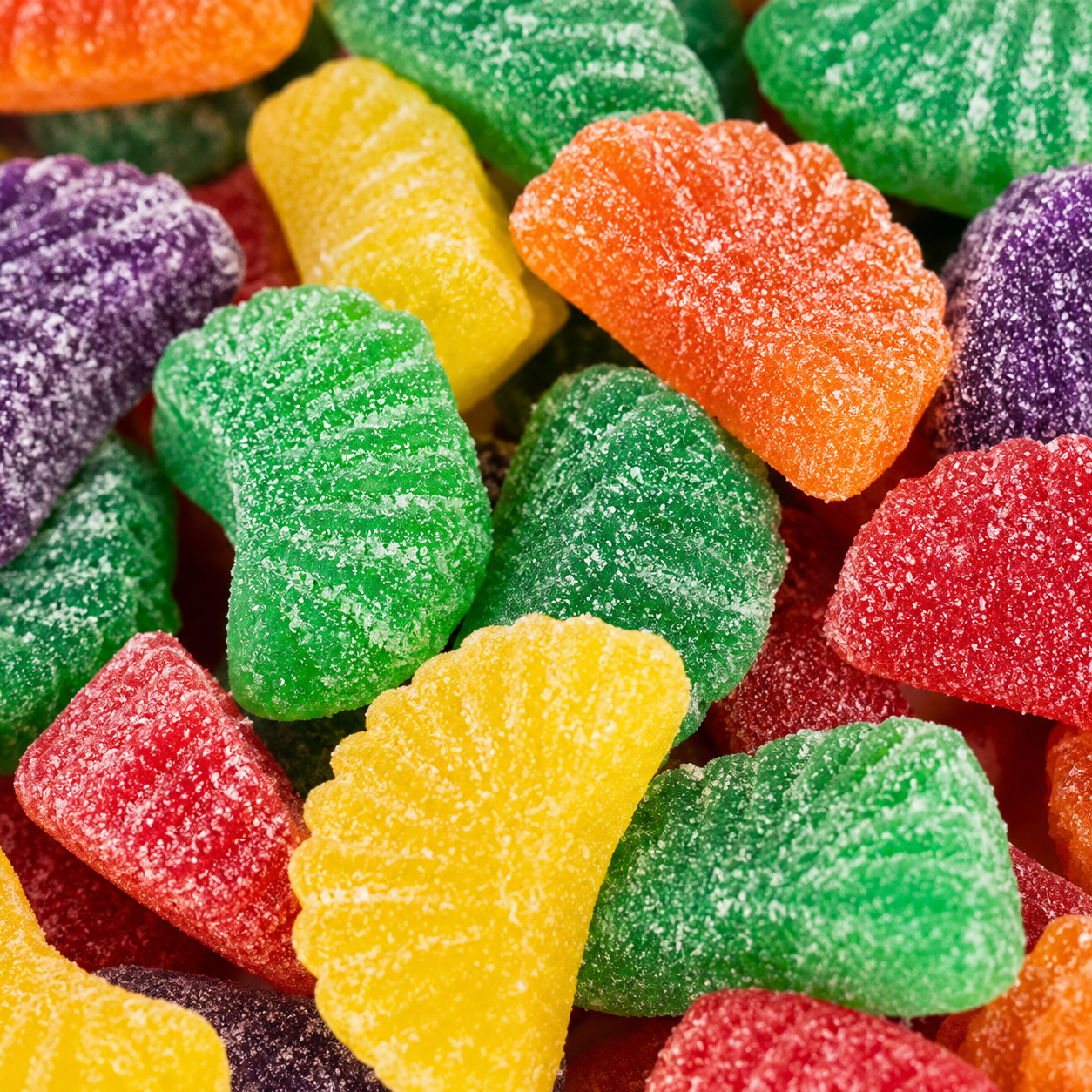 Assorted Fruit Slices Starch Jelly Candy 22lb