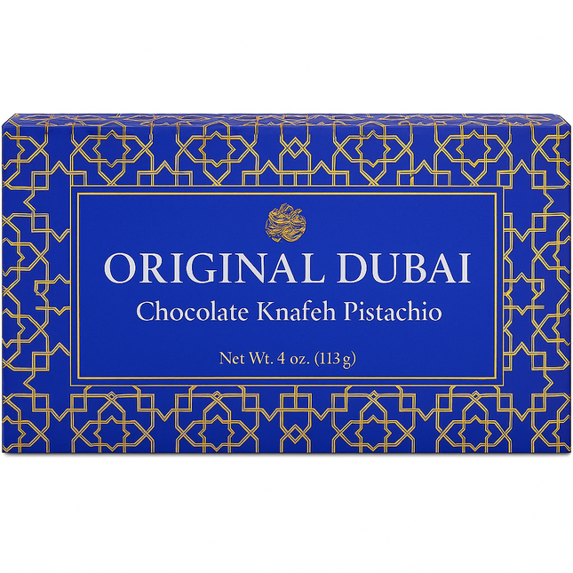 Dubai Pistachio Chocolate Bar Knafeh 4oz 12ct