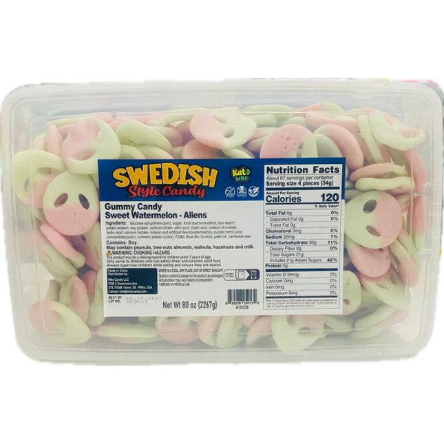 Swedish Style Sour Watermelon Alien 5lb tub