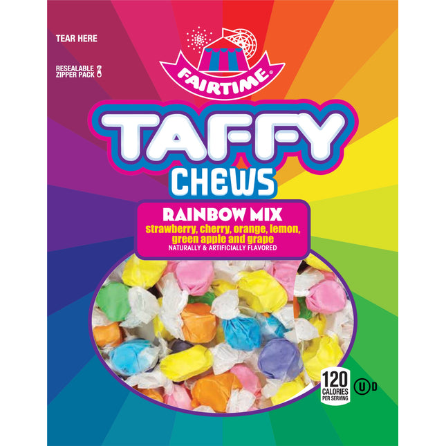 A&B Fairtime Taffy Rainbow Mix Standup Bag 11oz 12ct