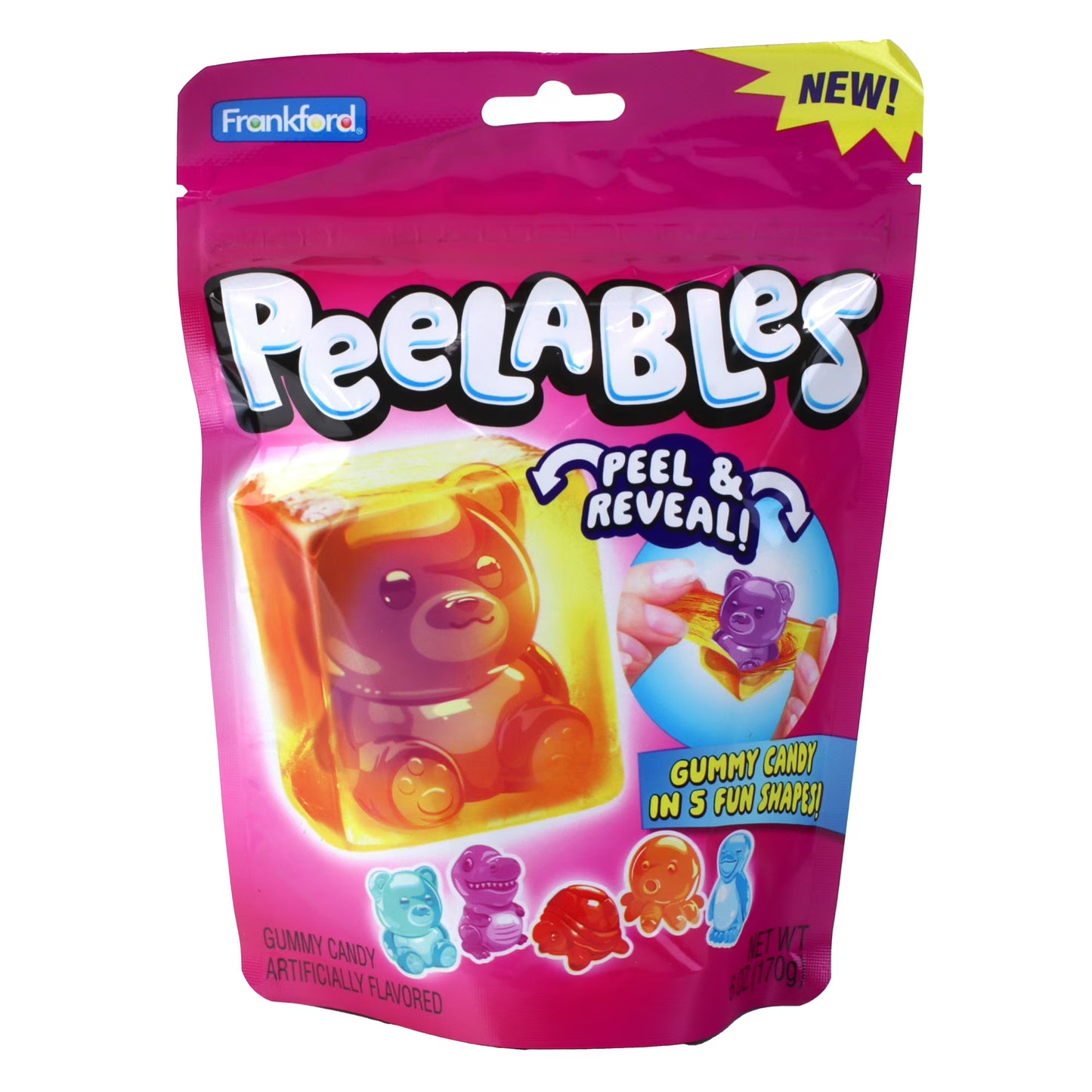 Frankford Peelables Assorted Animals Gummy Bag 4.25oz 9ct