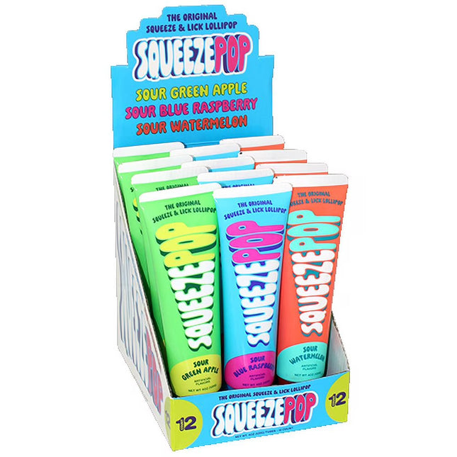 Squeeze Pop Assorted Flavor 4oz Tube 12ct