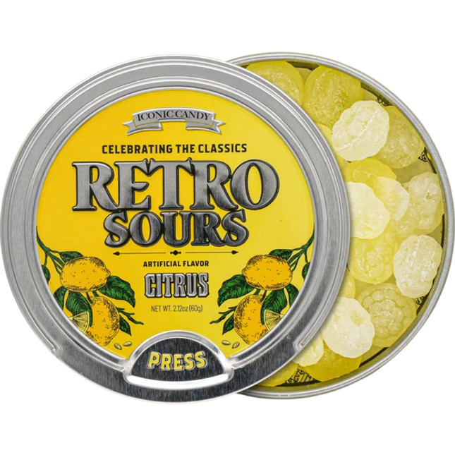 Iconic Retro Sours Citrus Tin 8ct Box
