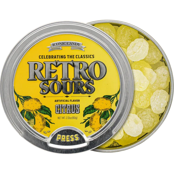 Iconic Retro Sours Citrus Tin 8ct Box