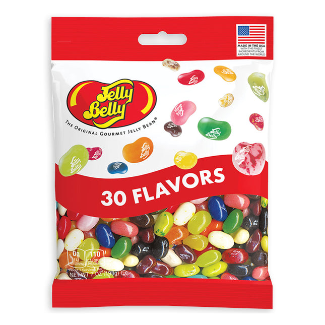 Jelly Belly 30 Flavors Assorted 7oz Peg Bag 12ct