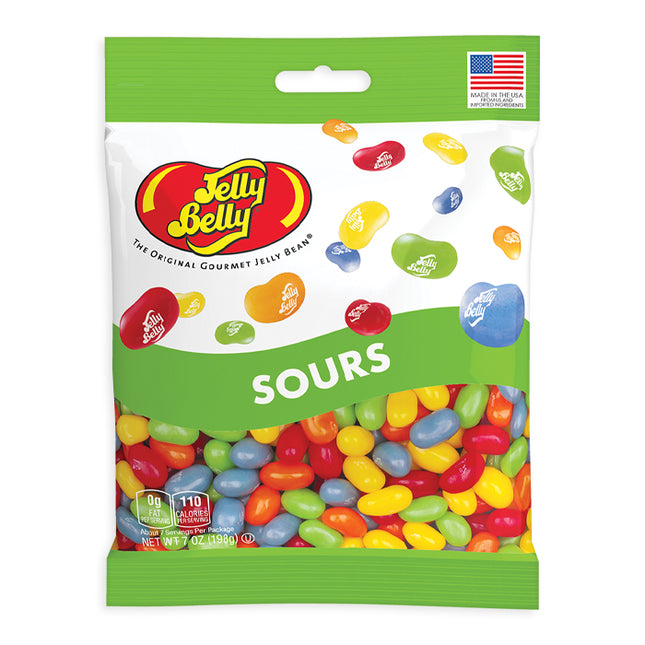 Jelly Belly Sours Large Peg Bag 7oz 12ct
