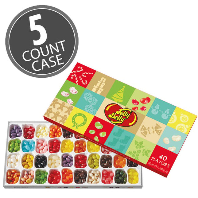 Jelly Belly 40 Flavor Christmas Gift Box 17oz 5ct
